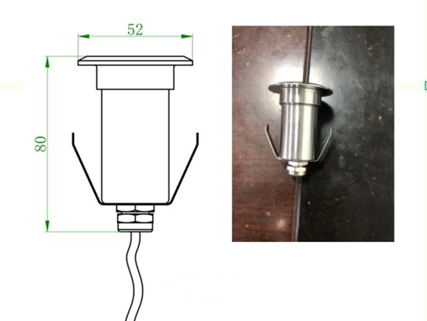 4w inground light stair